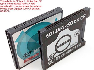 Digigear SDXCF SD SDHC SDXC to CF Type II Extreme/Ultimate Compact Flash Card Adapter, Note Not for CF Type One Slot