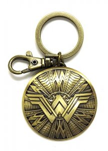 DC New Wonder Woman Shield Pewter Key Ring,Gold,3