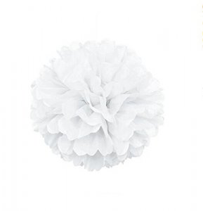 10Pcs White Tissue Hanging Paper Pom-Poms, Hmxpls Flower Ball