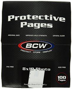 BCW Supplies 1-PROPHOTO-100 Pro 8 X10 Photo Page (100 Count Box)