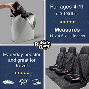 BubbleBum Hybrid Inflatable Travel Booster Car Seat | Hybrid Design - Benefits of a Rigid Booster & The Convenience of Portability | Narrow, Backless