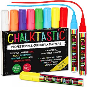 Liquid Chalk Chalkboard Markers Premium Liquid Chalkboard Neon Pens Chalk  Markers for Chalkboard Markers Pens Window Blackboard Glass (8 Pack) 