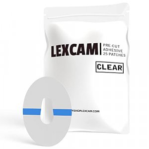 Dexcom G6 Adhesive Patches - Pack of 25 - Lexcam Waterproof CGM Overpatch - Color Clear