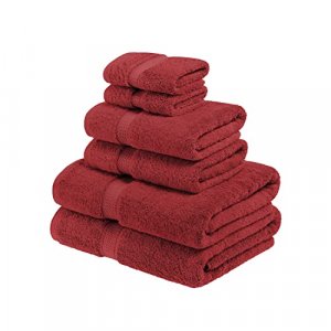 Lavish Home Rio 8 Piece Cotton Towel Set - Burgundy