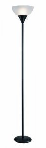 Normande Lighting JS1-161 Torchiere Floor Lamp, Black