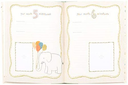 C.R. Gibson B2-12683 Elephant 'Hello World' First Five Years Unisex Memory Baby Book, 64pgs, 10'' W x 11.75'' H