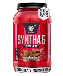 BSN SYNTHA-6 Isolate Protein Powder, Whey Protein Isolate, Milk Protein Isolate, Flavor: Chocolate Milkshake, 24 Servings