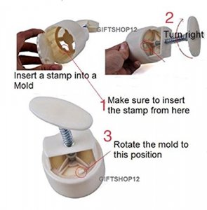 Giftshop12 Moon Cake Mold Traditional White Square Cookie Cutter Mold Extra Large 250g