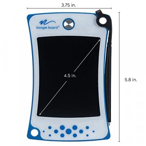 Boogie Board Jot Pocket Writing Tablet - Includes Small 4.5 in LCD Writing Tablet, Instant Erase, Stylus Pen and Built-in Kickstand, Blue