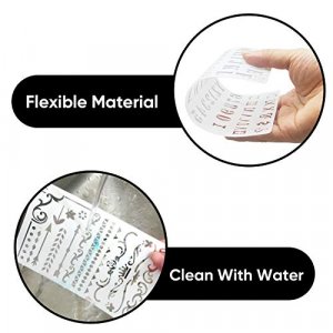 20 PCS Journal Stencils Planner Stencils for Junk Journal Notebook Diary Scrapbook DIY Drawing Template Journal Stencil 4x7 Inch