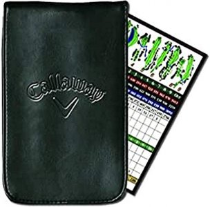 Callaway Leather Golf Scorecard Holder , Black, 7