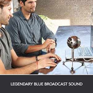 Blue Snowball USB Microphone for Recording, Streaming, Podcasting, Gaming on PC and Mac, Condenser Mic with Cardioid and Omnidirectional Pickup Patte