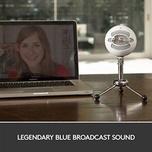 Blue Snowball USB Microphone for Recording, Streaming, Podcasting, Gaming on PC and Mac, Condenser Mic with Cardioid and Omnidirectional Pickup Patte