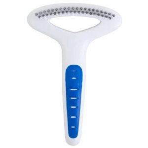 JW Pet Company GripSoft Double Row Undercoat Rake Dog Brush