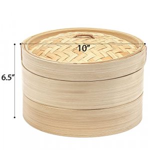 Trademark Innovations Bamboo Rice Steamer, Standard, Tan