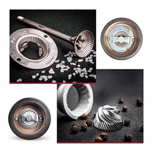 Peugeot Fidji Stainless Steel Salt and Pepper Mill Set, 12cm/4 3/4-Inch, Black Matte (2/21283)