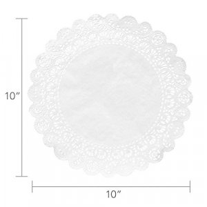 Hygloss Products Round Paper Doilies - Decorative, White Lace Doilies - Disposable - Food Grade Safe - 10 Inches - 100 Pack
