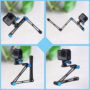 Smatree X1 Aluminium Foldable Pole 3-Way Ajustable Selfie Stick Compatible for GoPro MAX/Hero 10/9/8/7/6/5/4/3+/3/Hero(2018)