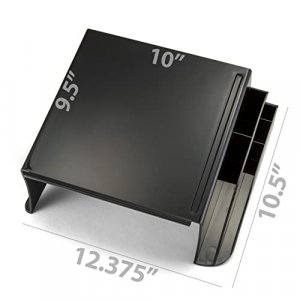 Officemate Recycled Telephone Stand, Laptop Riser Stand, Notebook Stand Holder for Desk,Black (26102)