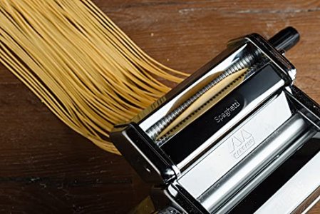 Marcato Spaghetti Cutter Attachment, Made in Italy, Works with Atlas 150  Pasta Machine, 7 x 2.75, Silver 