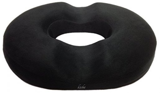 Kieba Hemorrhoid Treatment Donut Tailbone Cushion, Prostate Pillow, Pregnancy, Post Natal, Bed Sores, Coccyx, Sciatica, 18 Inches. Ultra Premium Comf