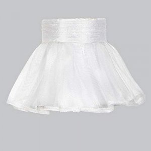 Jubilee Collection 2770 Ruffled Sheer Skirt Chandelier Shade, White