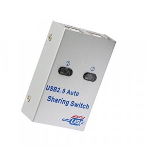 SinLoon USB Sharing Switch,3 in 1 (1) 2 Ports Auto Printer Sharing Switch Hub Box,High Speed Sharing Switcher Printer Scanner External (1 to 2