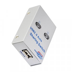 SinLoon USB Sharing Switch,3 in 1 (1) 2 Ports Auto Printer Sharing Switch Hub Box,High Speed Sharing Switcher Printer Scanner External (1 to 2