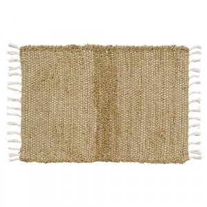 VHC Brands Burlap Natural Chindi Rug, Tan, 20x30