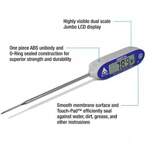 DeltaTrakessentials 11063 FlashCheck Jumbo Display Auto-Cal Needle Probe  Thermometer