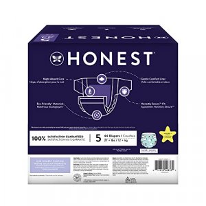 The Honest Company Overnight Diapers, Sleepy Sheep, Size 5, 44 Count Club Box
