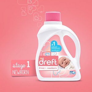 Dreft Stage 1: Newborn Liquid Laundry Detergent (HE),Natural for Baby, Newborn, or Infant, 50 oz, 32 loads