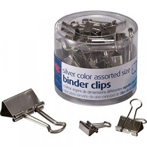 OIC Assorted Binder Clips, Assorted Sizes, Silver, Pack of 30