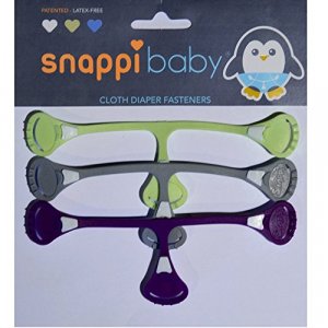 [Girl 3-Pack] Snappi Cloth Diaper Clips | Replaces Diaper Pins | Use with Cloth Prefolds and Cloth Flatfolds