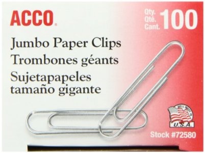 ACCO Brass Paper Fasteners, 3/4, Plated, 1 Box, 100 Fasteners/Box (71703)