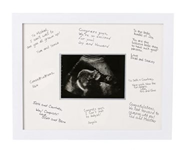 Pearhead Signature Frame Guest Book Perfect for Any Baby Registry, Includes Mat for Guests to Leave Well-Wishes