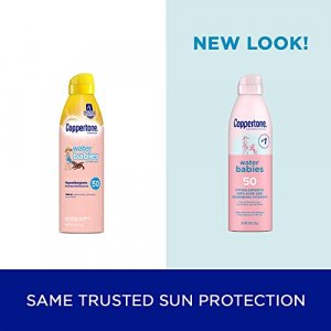 Coppertone WaterBabies Sunscreen Spray, SPF 50 Baby Sunscreen, Spray On Sunscreen, 6 Oz, 2 Pack