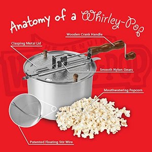 Whirley-Pop Popper Kit - Nylon Gears - Silver - 1 Real Theater All Inclusive Popping Kit