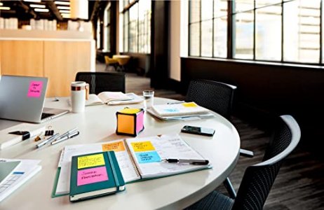 Post-it Super Sticky Full Stick Notes,3 in x 3 in 4 Pads,2x Sticking Power,Rio de Janeiro Collection(Orange, Pink, Blue, Green)(F330-4SSAU)