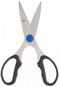 HENCKELS Heavy Duty Kitchen Shears that Come Apart, Dishwasher Safe, Black, Stainless Steel, Blue