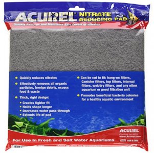 Acurel LLC Nitrate Reducing Media Pad Aquarium and Pond Filter Accessory, 10-Inch by 18-Inch