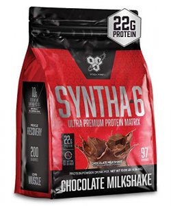 BSN SYNTHA-6 Whey Protein Powder, Micellar Casein, Milk Protein Isolate Powder, Chocolate Milkshake, 97 Servings (Package May Vary)