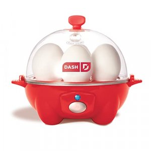 Dash Rapid Egg Cooker: 6 Egg Capacity Electric Egg Cooker for Hard Boiled Eggs, Poached Eggs, Omelets with Auto Shut Off Feature - Red