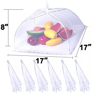 (6 Pack) ESFUN Food Net Covers for Outside, 17