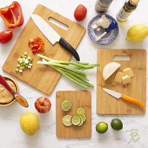 Totally Bamboo 3-Piece Bamboo Cutting Board Set, 3 Assorted Sizes