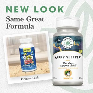 Natural Balance Happy Sleeper | Herbal Supplement | Features Melatonin, Valerian Root, 5-HTP & GABA | 60 Capsules