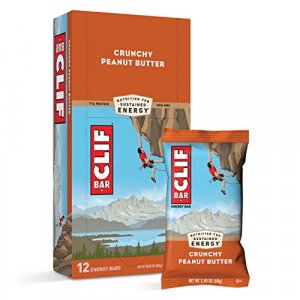 CLIF BARS - Energy Bars - Crunchy Peanut Butter - Made with Organic Oats - Plant Based Food - Vegetarian - Kosher (2.4 Ounce Protein Bars, 12 Count)