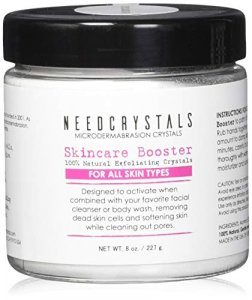 NeedCrystals Microdermabrasion Crystals 8 oz. / 227g. DIY Face Scrub. Natural Facial Exfoliator for Dull or Dry Skin Improves Scars, Blackheads, Pore
