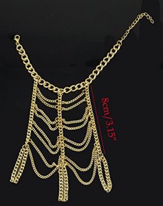 yueton 1pc Tassel Pink Copper Plated Women Girl Hand Harness Bracelet Bangle Chain Link Finger Ring Bracelet