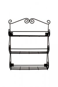 Spectrum Diversified Scroll Wall-Mounted Traditional Spice Rack Organizer for Cabinet & Kitchen, 3-Tier, Beauty & Nail Polish